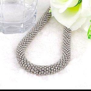 NWT Crystals Round rope chain. 25*18 cm w ext chain